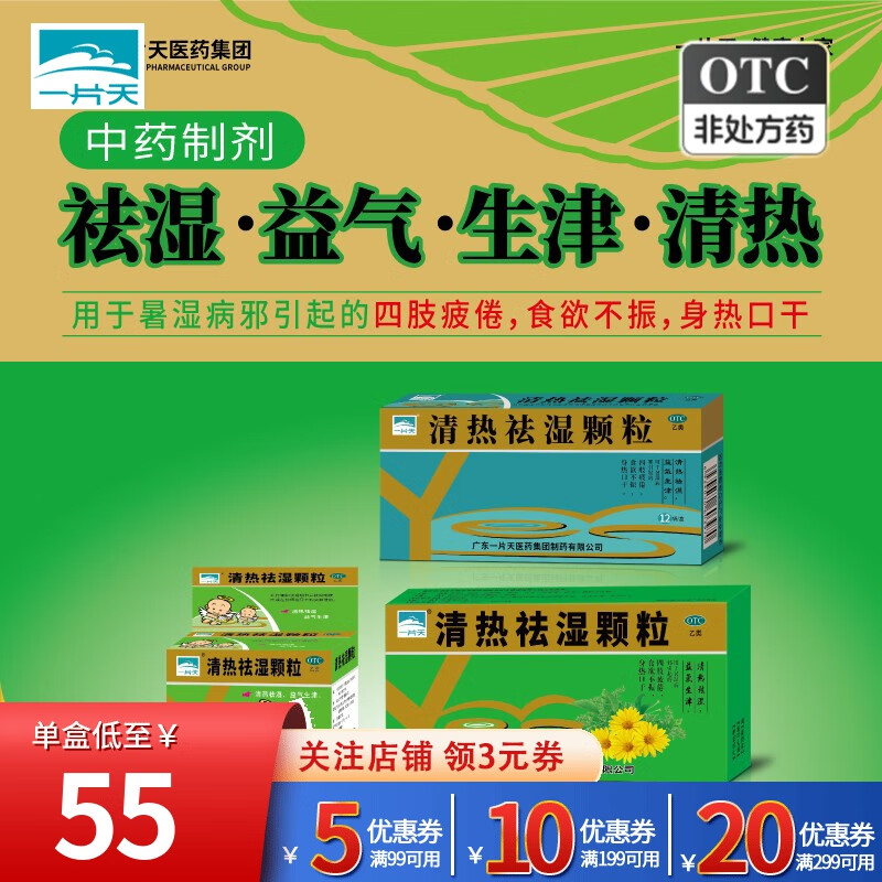 颗粒10袋益气生津四肢疲倦身热口干中成药食欲不振健脾湿毒清中药口服