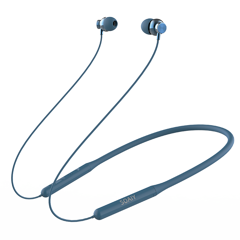 索爱（soaiy）X5挂脖式运动无线蓝牙耳机 颈挂式超长续航 跑步入耳式音乐耳机 适用于苹果华为安卓耳麦  绿色