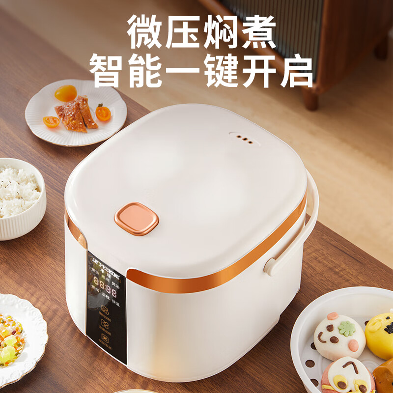 半球（PESKOE）迷你电饭煲 家用3-4个人小型多功能电饭锅1-2人 不粘黑晶内胆 智能预约煮饭锅 煮粥煲汤不粘内胆 2升机械普通不粘胆（适用1-2人）