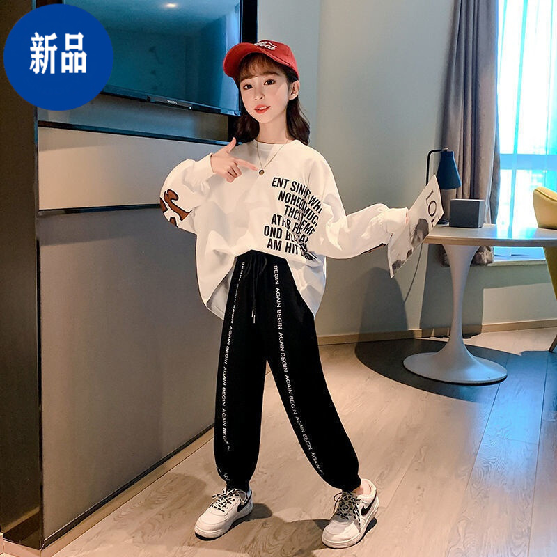 学生装中大童9一1 白色>气质小朋友百搭初中小女生漂亮简约运动大