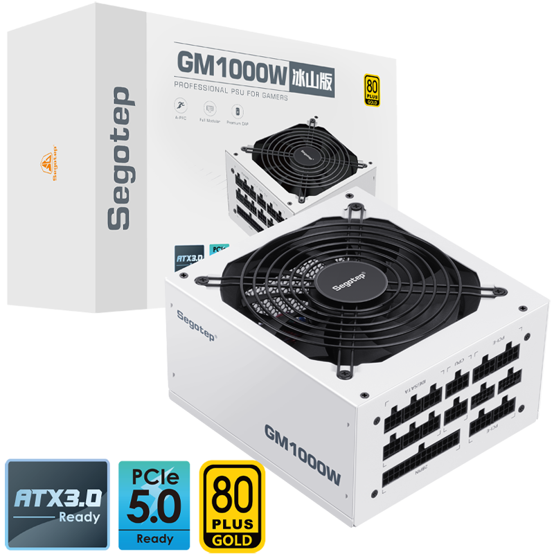 Segotep 鑫谷 GM1000W 冰山版 金牌（90%）全模组ATX电源 1000W