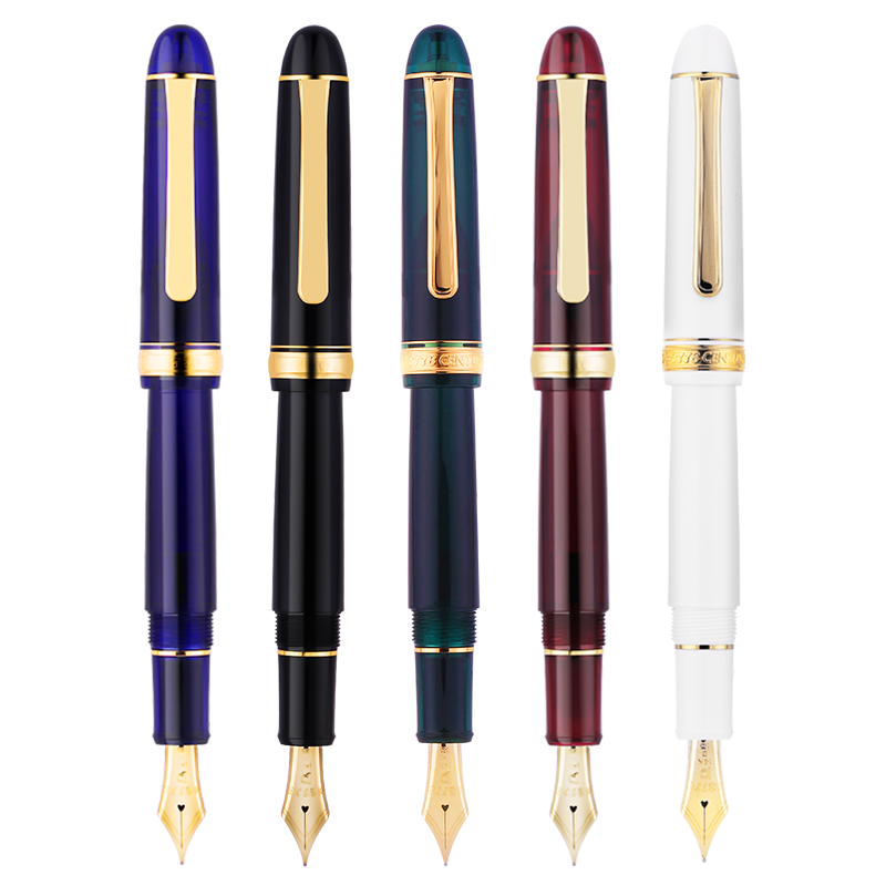 【情人节礼物】白金（PLATINUM）3776世纪金笔PNB-13000钢笔礼盒14K金尖送礼练字商务办公日本笔 城堡白F尖