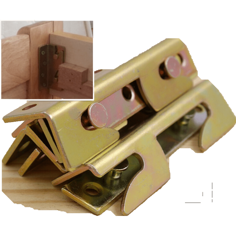 固定床不摇晃挂钩加厚床用连接挂片实木床配件床铰链家具五金8个