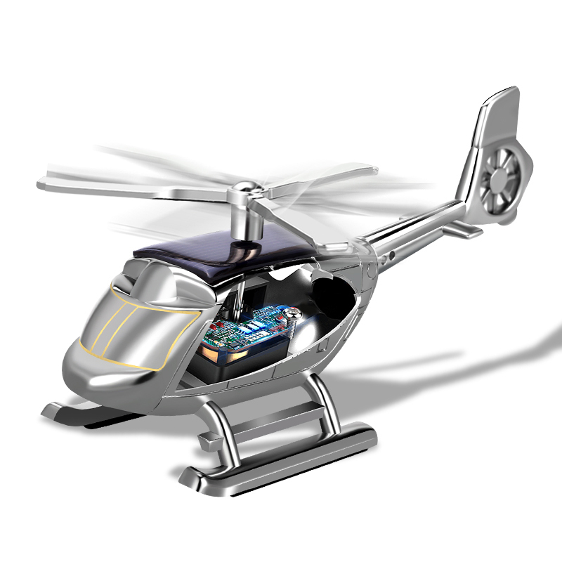 飞机汽车香水座 香薰 直升机车载香水 锌合金创意汽车内饰摆件旋转