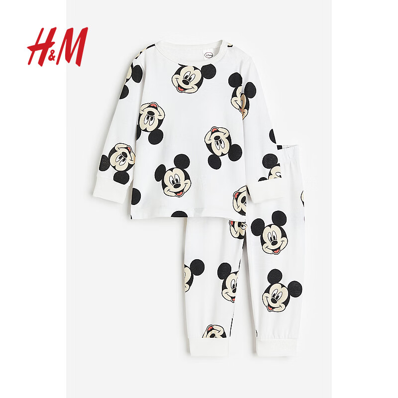 H&M【迪士尼系列】童装女婴家居服套装23秋季卡通印花睡衣1085414 白色 100/56怎么样,好用不?