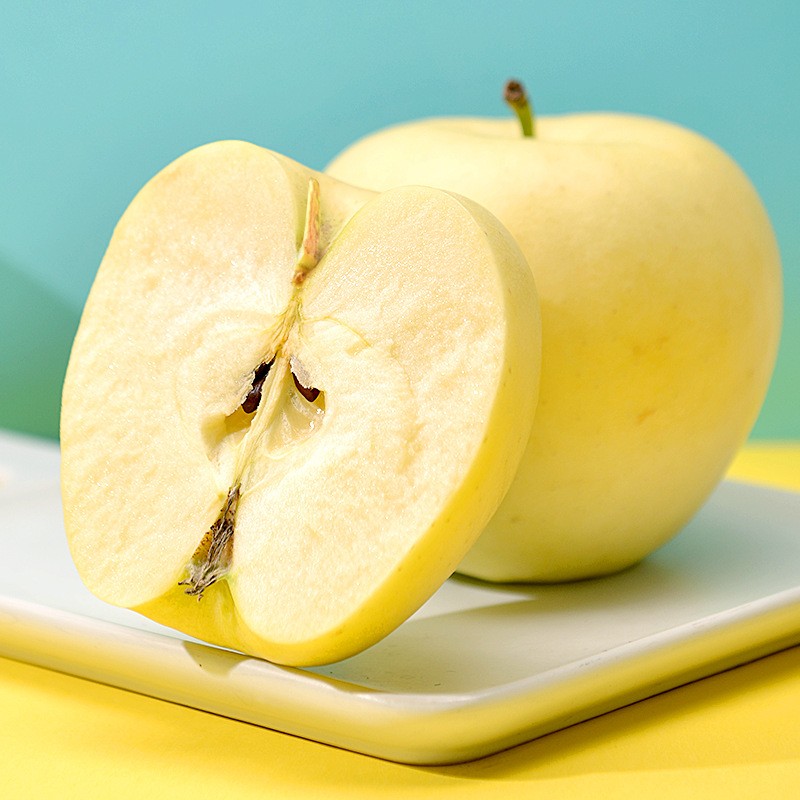 仙迹寻踪山东烟台黄元帅苹果 新鲜脆粉面苹果 新鲜水果 带箱5斤装(70