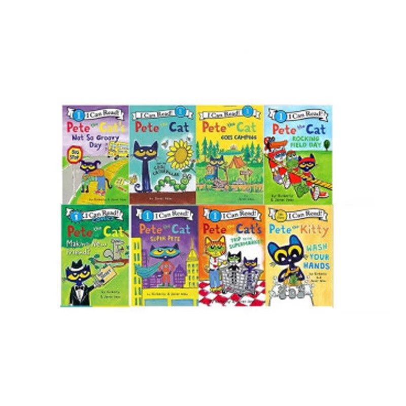I Can Read Pete the Cat 皮特猫一阶段 出版社最新8册 英文原版 儿童分级读物启蒙学习 吴敏兰书单情 . 绿山墙图书