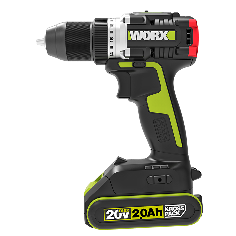 威克士20V無刷手電鉆WU182X(2.0雙電)鋰電池手槍鉆多功能打孔電動工具