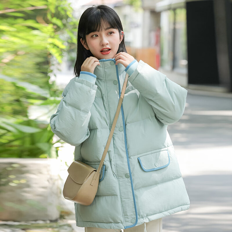 恋若诗初中生羽绒服14-16女生高中生服少冬装新款初中高中学生面 天空