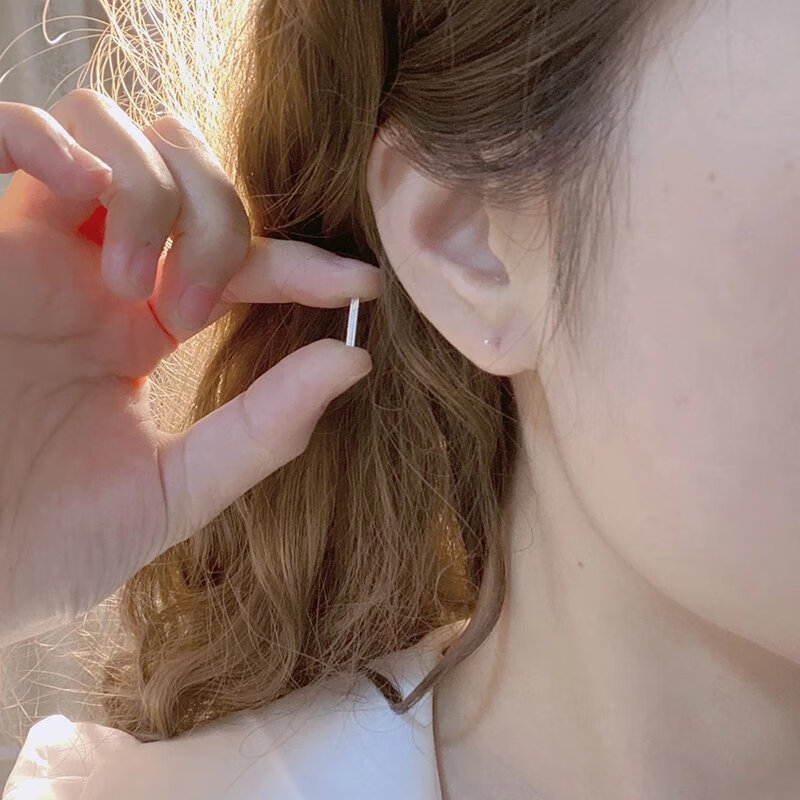 【严选好物】养耳洞银耳棒耳钉适合刚打和过敏发炎耳洞防堵耳棍简 银耳棒2根