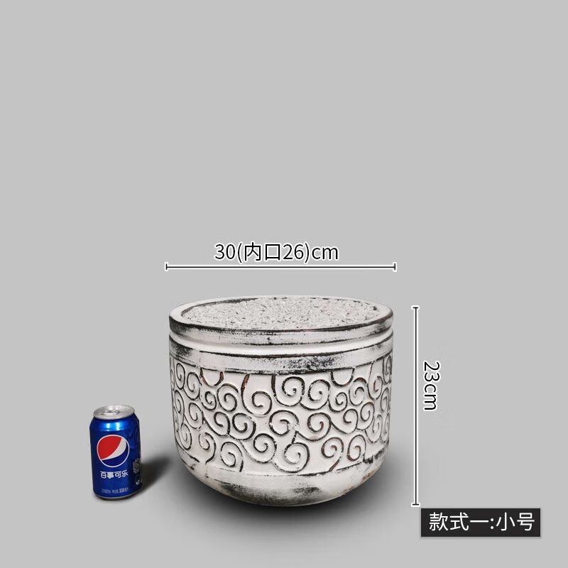 鑫明生景观(xinmingshengjingguan)帝罗马花盆欧式白色陶土大陶罐客厅