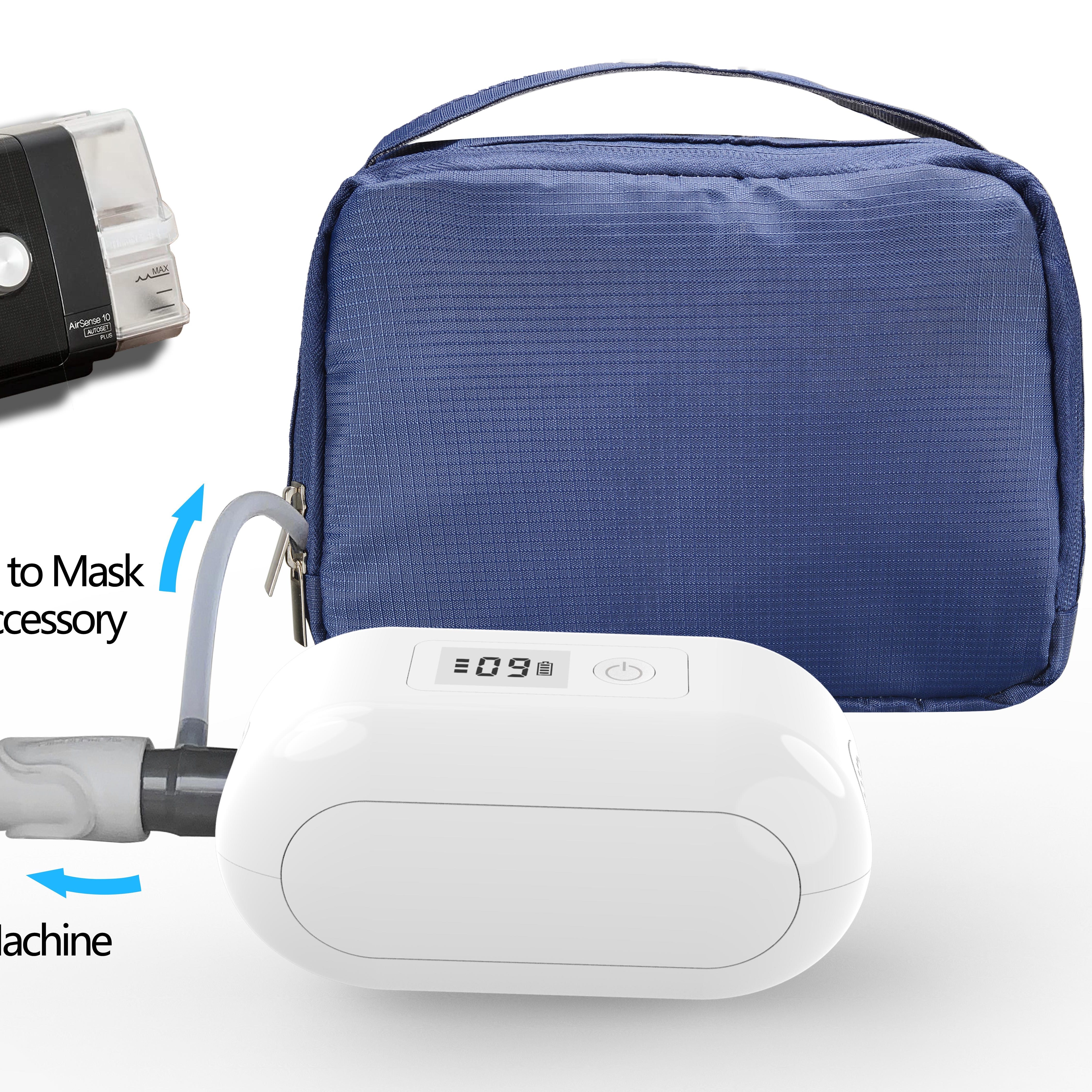 呼吸机臭氧消毒便携式呼吸机小型迷你版杀菌可充电车载呼吸机 白色(加