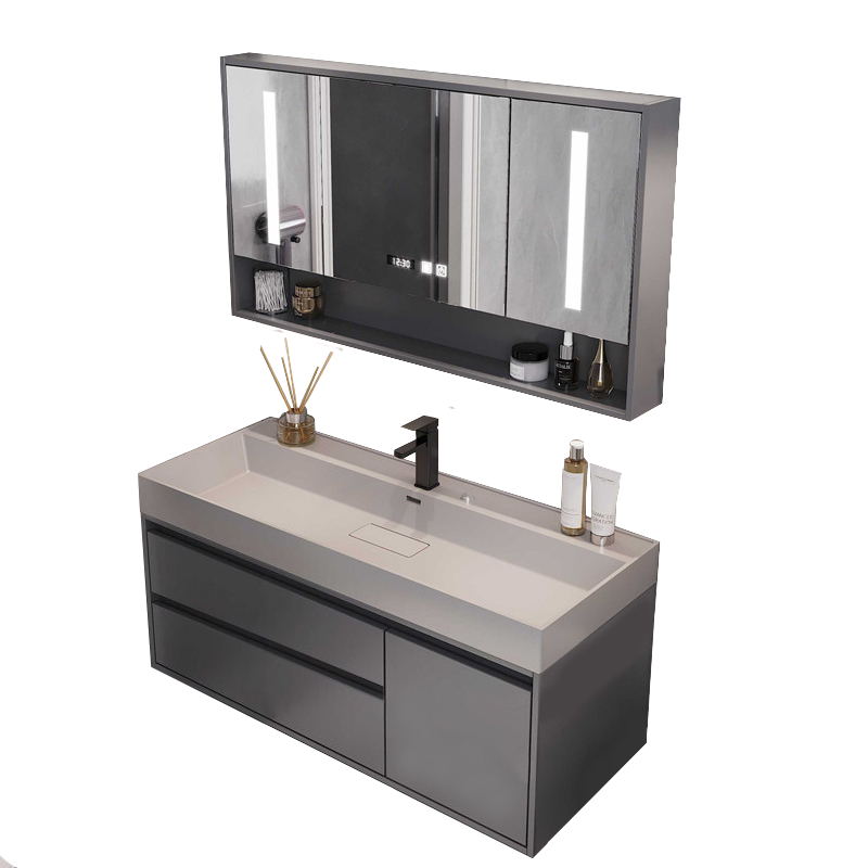 万域WORLD智能浴室柜组合——岩石一体海洋盆，选择品质，享受奢华舒适