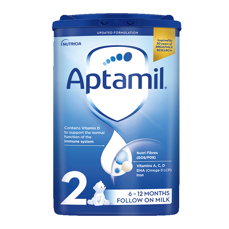 Aptamil 爱他美 英国经典版较大婴儿配方奶粉2段（6-12个月）易乐罐800g