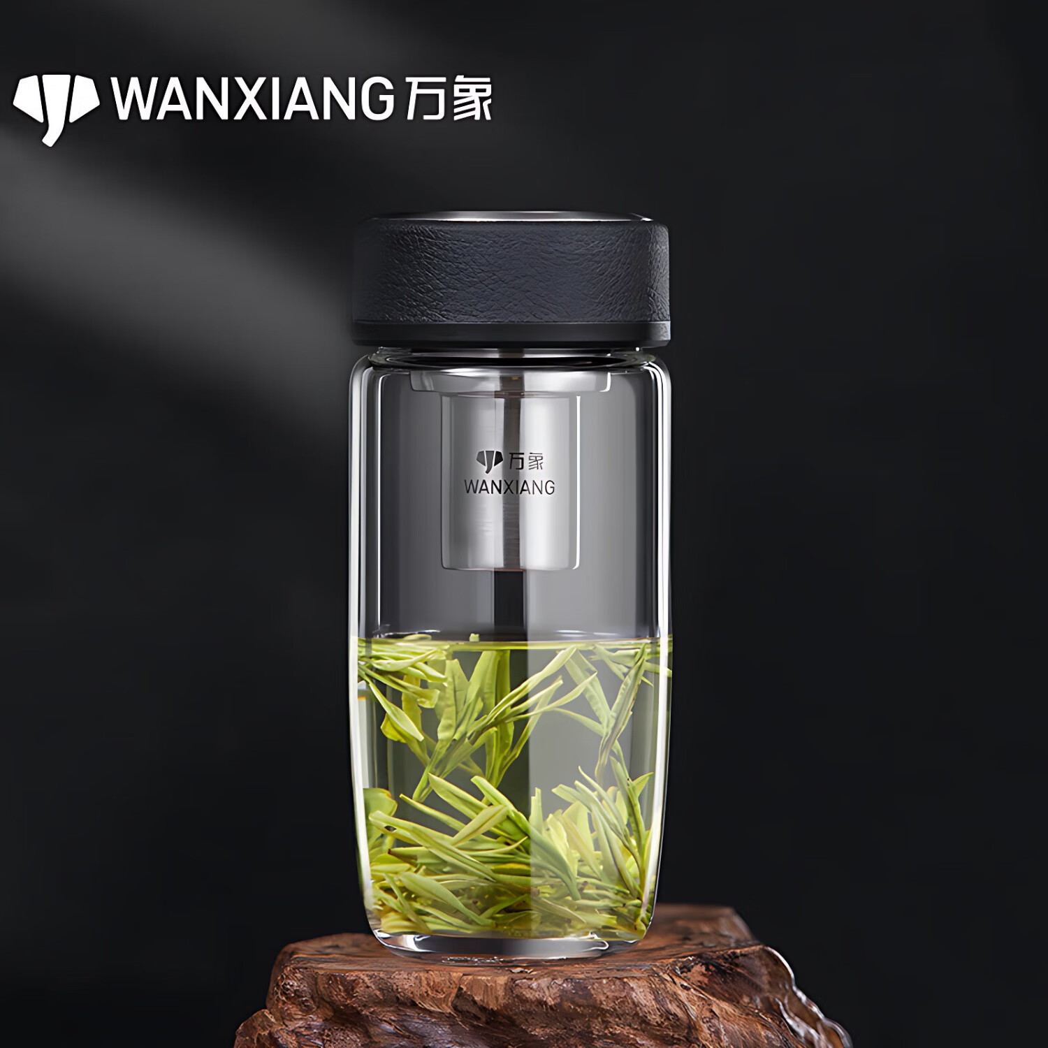 万象单层玻璃杯男女士家用商务泡茶车载水杯茶杯透明杯鹅蛋杯高颜值