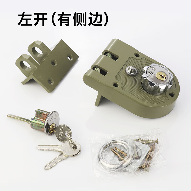 京索老虎锁入户家用推拉移门虎齿老式外装门锁老款铁大门木门锁 左开