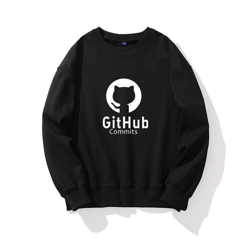 程序员猿圆领卫衣男创意谷歌断网404小恐龙无帽长袖极客秋 黑色01 s