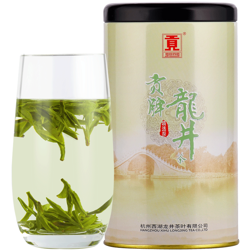 贡牌绿茶龙井茶一级100g2024年新茶明前罐装