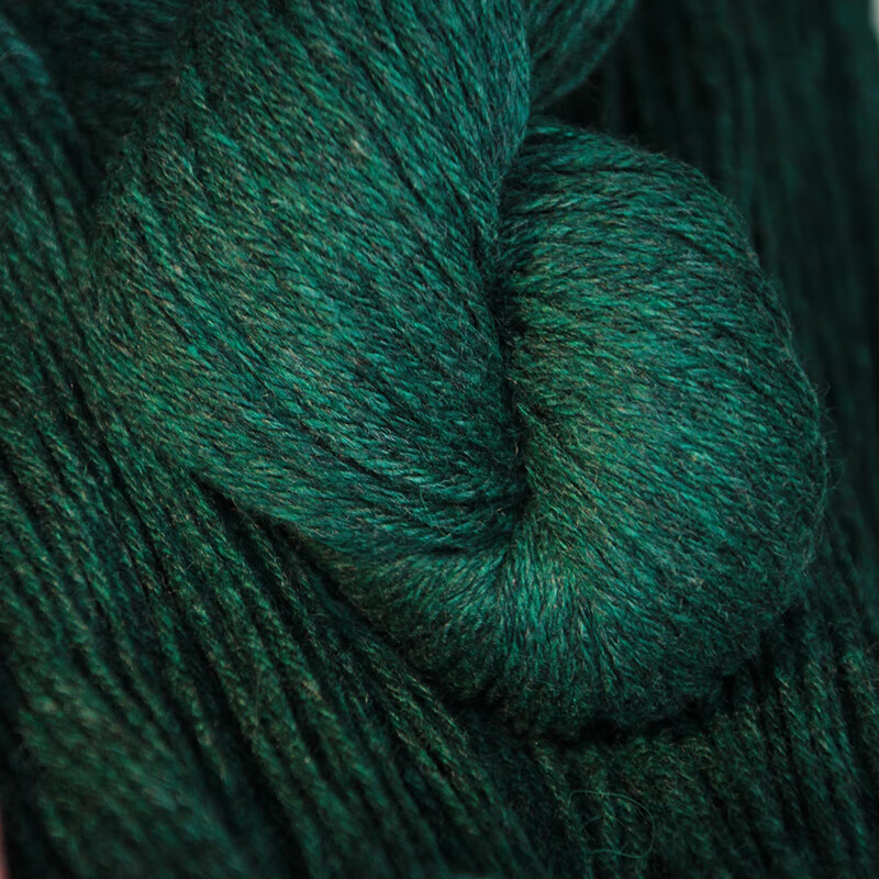 盛莲100%羊绒4股粗山羊绒线 中粗线 毛线 易编织可圈织披肩围巾 #41绿夹花