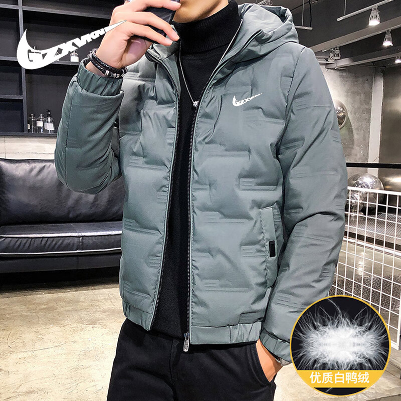 lee ryetom连帽羽绒服男士冬季抗寒保暖白鸭绒棉服防水韩版休闲外套男