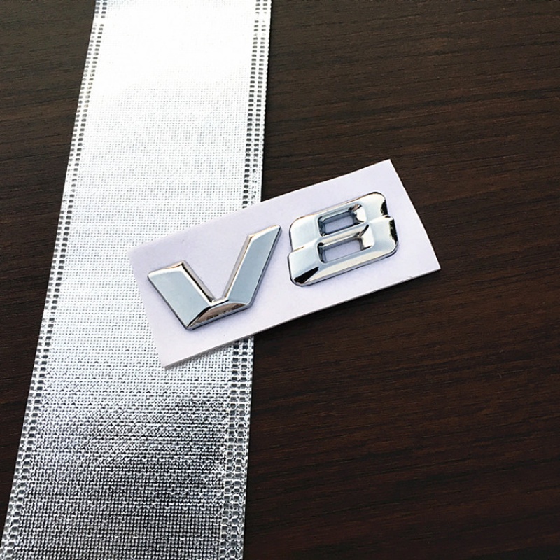 汽车立体v8金属车贴 大排量v12后尾标装饰贴叶子板侧标车身改装贴汽车
