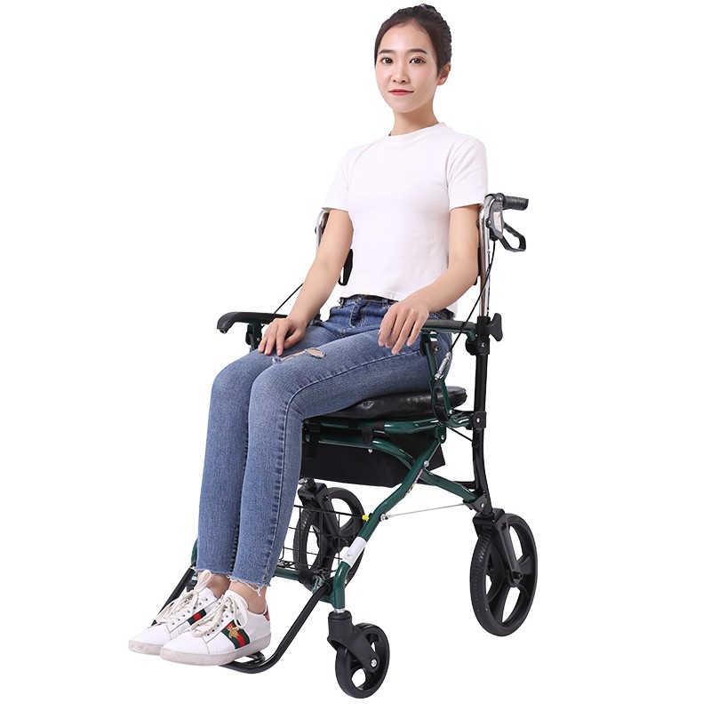 老年手推车买菜购物车老人推椅四轮助行代步车可坐轮椅轻便