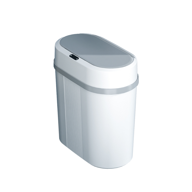 艺姿 夹缝智能感应垃圾桶 自动感应式家用 卫生间夹缝电动 厕所带盖纸篓窄 厨房卧室客厅 8L电池款YZ-GB310100034799737