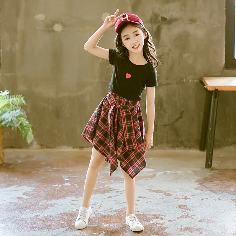 女童2020新品儿童装洋气套装夏季大童时髦13女孩12岁15潮衣服服装衣服