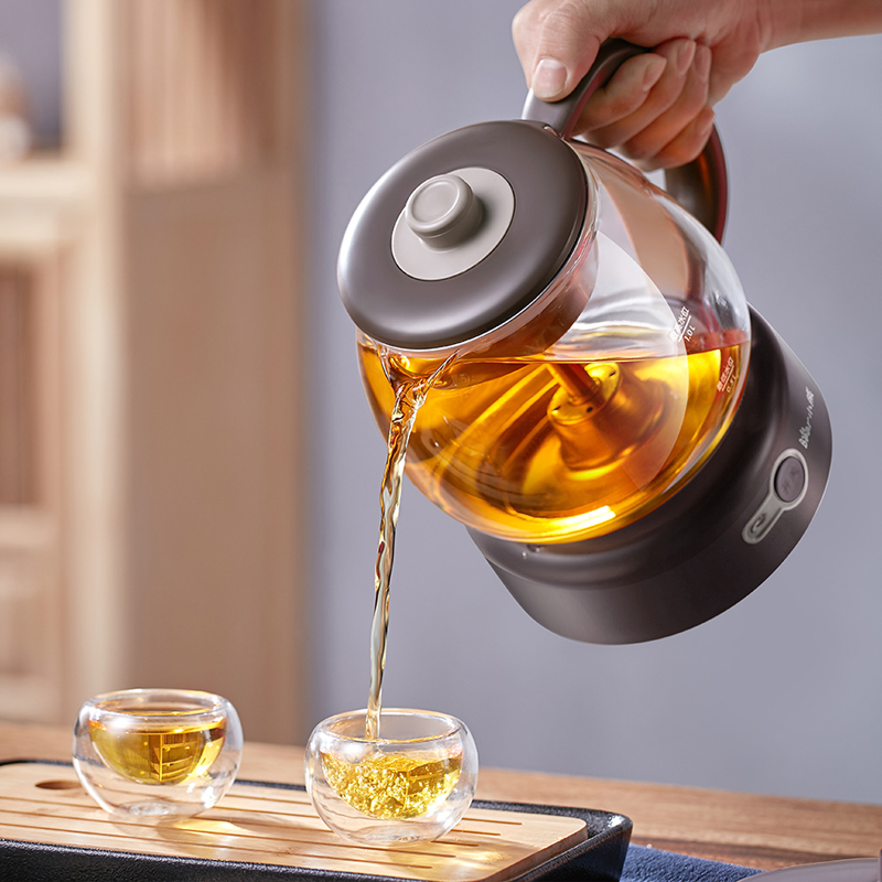 小熊煮茶器煮茶壶养生壶迷你蒸汽喷淋式304不锈钢煮茶时候，声音大吗，办公室用，合适不？