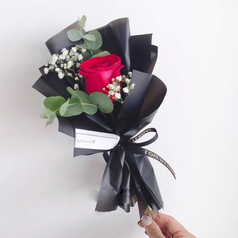 公司用花向日葵康乃馨鲜花速递同城配送 一支红玫瑰花束b