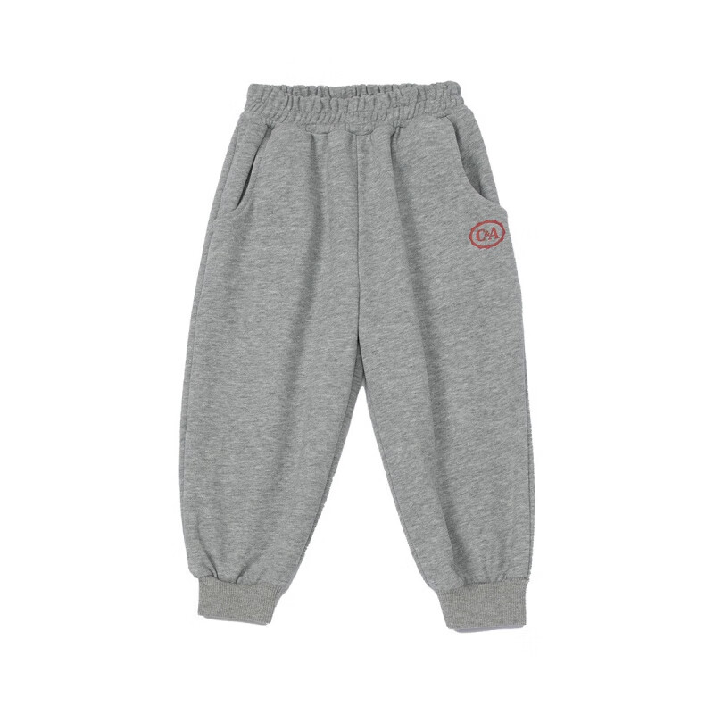 C＆A儿童春秋休闲针织裤新款男小童秋季纯色运动裤 浅灰 100高性价比高么？