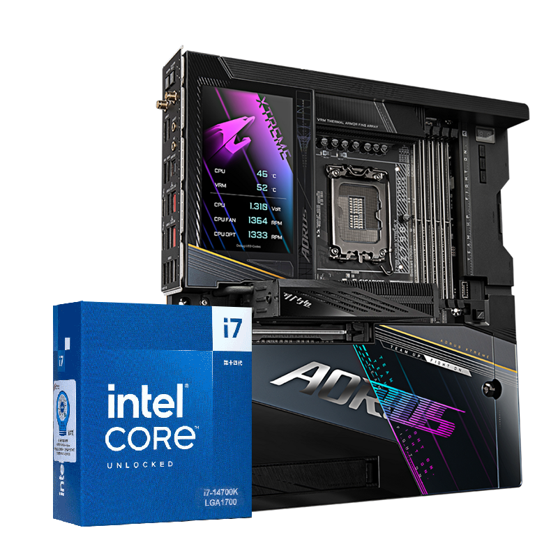 技嘉大雕Z790 AORUS XTREME X主板+i7-14700K处理器板U套装
