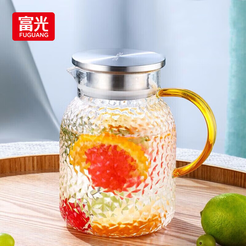富光耐热玻璃凉水壶大容量家用果汁杯花茶杯茶壶冷水壶锤纹壶1200ML怎么看?