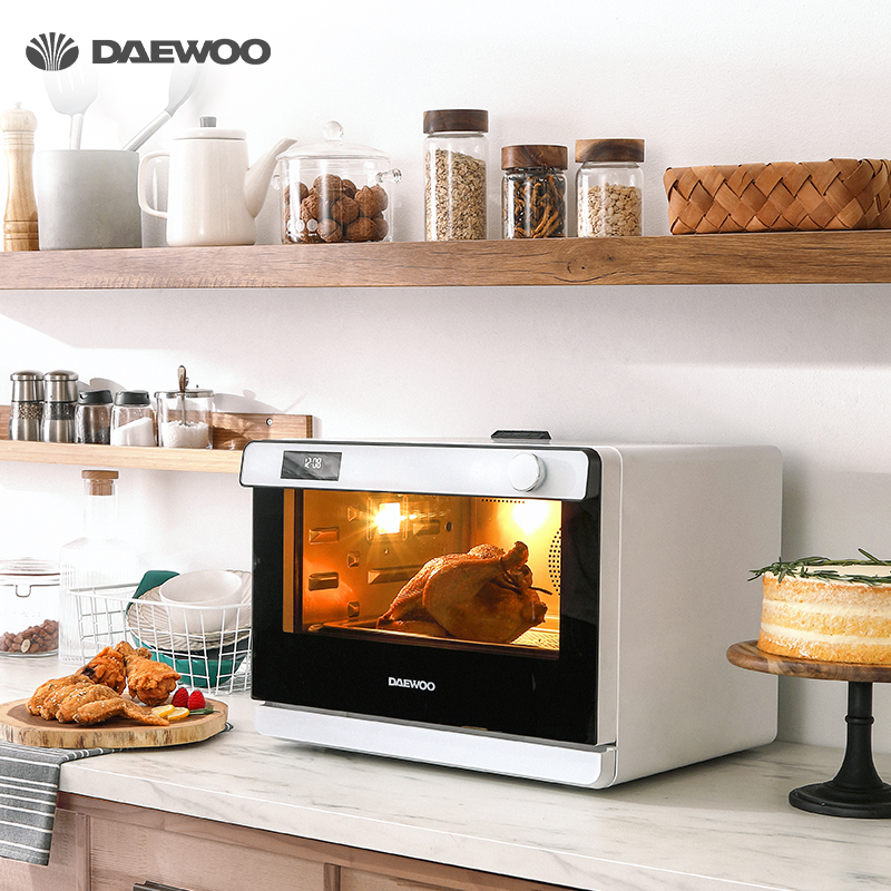 韩国大宇(DAEWOO) 蒸烤箱一体机家用台式智能微小型多功能蛋糕烘焙发酵蒸烤炸烘电烤箱一体机K6