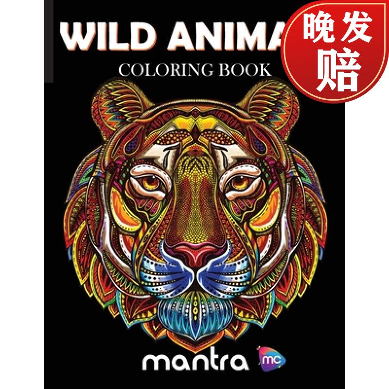 【4周达】wild animals coloring book: coloring book for adults