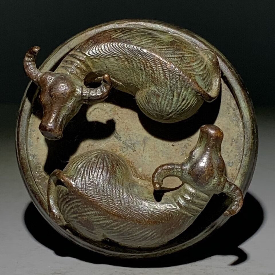 神至古董铜牛摆件老物件旧货老铜器古玩真品收藏品sn0227