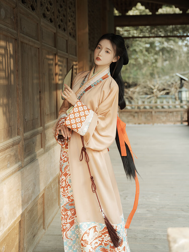 钟灵记樱吹雪:交领直裾腰带宫绦素纱单衣绣花女国风汉服春秋 腰带一件