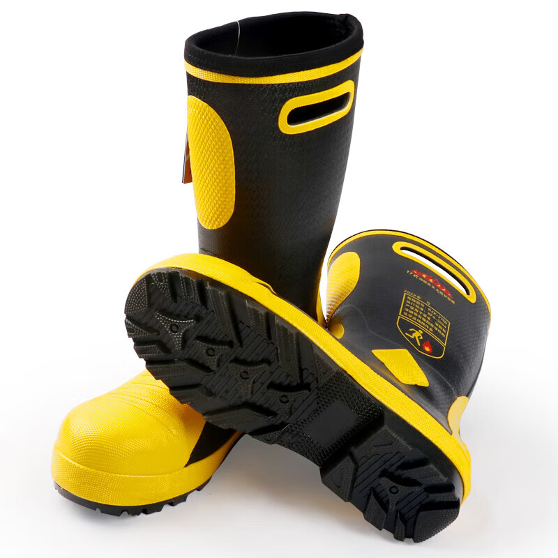 冠峰 3c认证消防靴 20款消防员战斗靴40码 防火阻燃绝缘靴火灾抢险