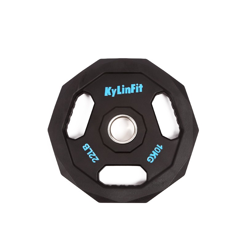 kylinfit pu杠铃片 手抓举重健身训练器材 大孔奥杆铃片 10kg/片