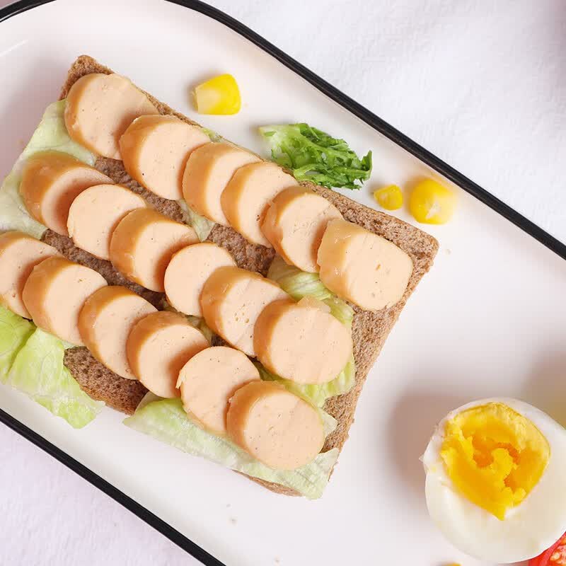 袋鼠先生鸡胸肉肠即食高蛋白低不添加淀粉代餐火腿肠脂肉干肉脯休闲零食 鸡胸肉肠 25g*24袋