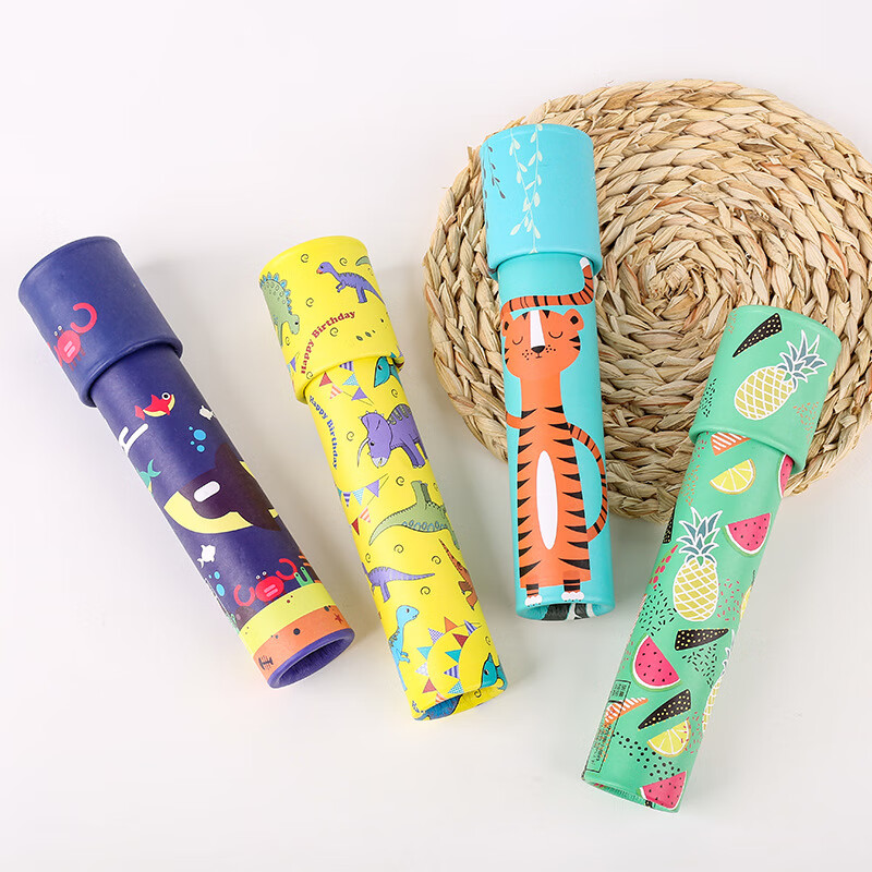 萌萌犟儿童玩具纸制卡通万花筒万花镜 大号万花筒【双节】