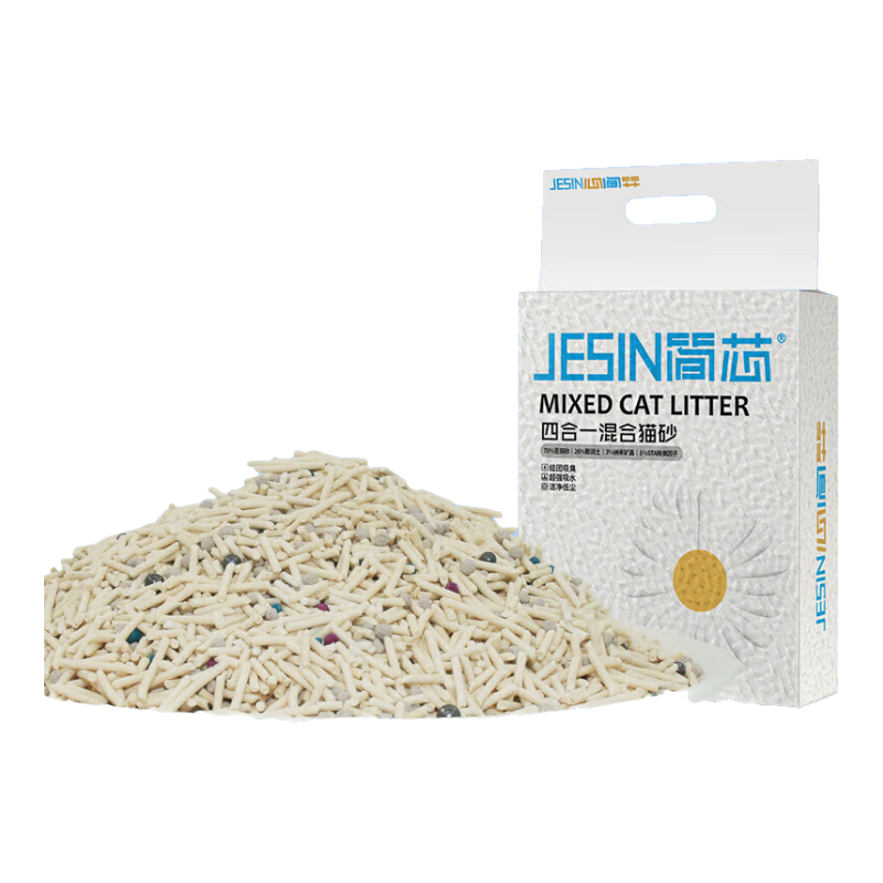 猫砂豆腐砂除臭结团防臭实惠大包白茶混合猫砂速结团多款猫咪用品 原味四合一混合砂2.4kg*1