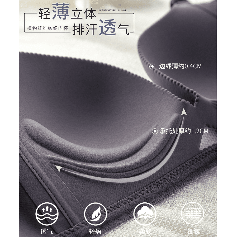 萱丝芙（Xuansifu）品牌内衣女无钢圈性感文胸套装女士收副乳防下垂无痕胸罩小胸聚拢 黑色套装 70B /32B