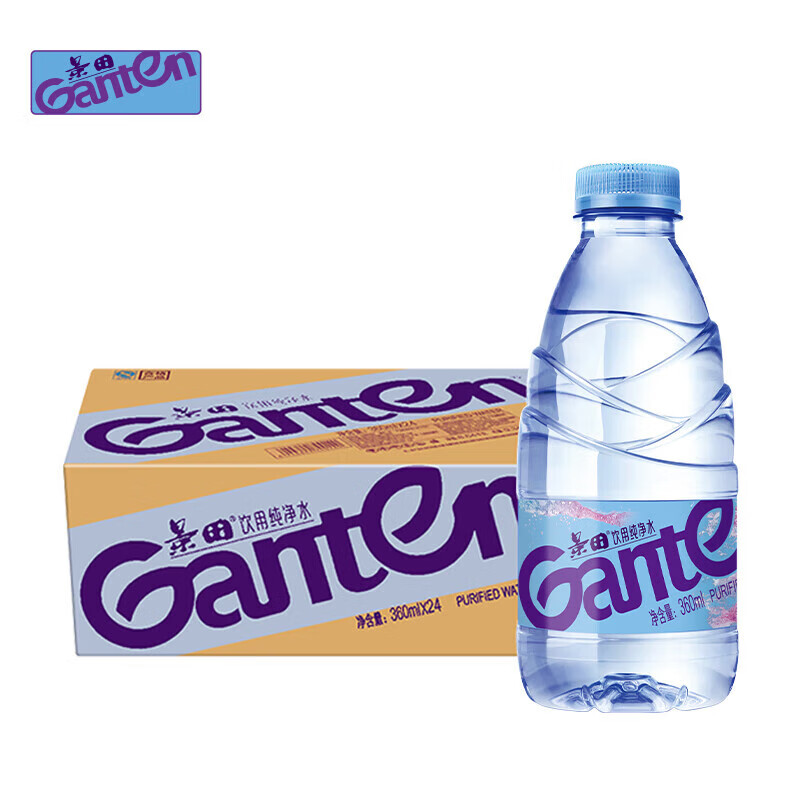 景田百岁山饮用纯净水 360ml会议办公用水 家庭健康饮用水 360ml*24瓶 整箱装