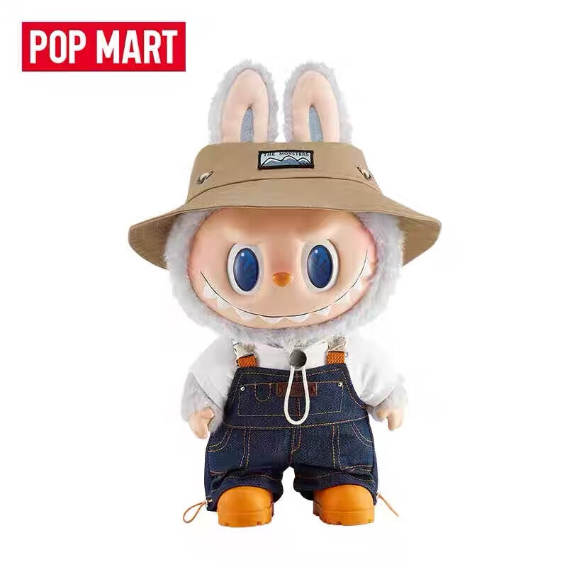 泡泡瑪特 POP MARTLABUBU搪膠公仔毛絨拉布布春天野在家擺件潮玩玩偶禮物【 現貨】 春天野在家【40cm】大春野 正品保真 現貨速發(fā)