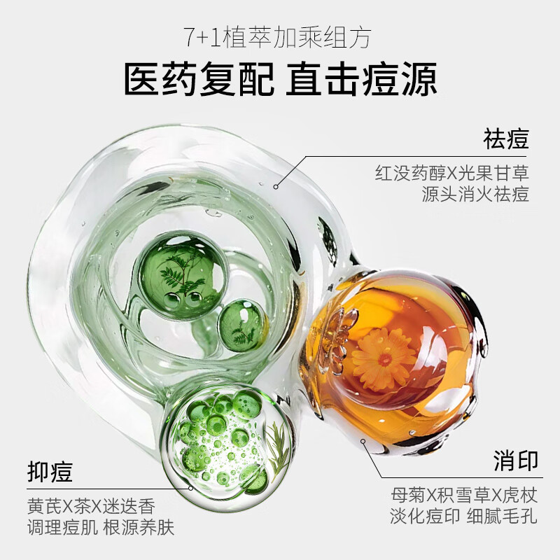 Andwarm日本进口祛痘膏30g积雪草水杨酸祛痘痘坑淡化痘印褪红舒缓男女 【改善痘肌】祛痘霜+修复凝胶