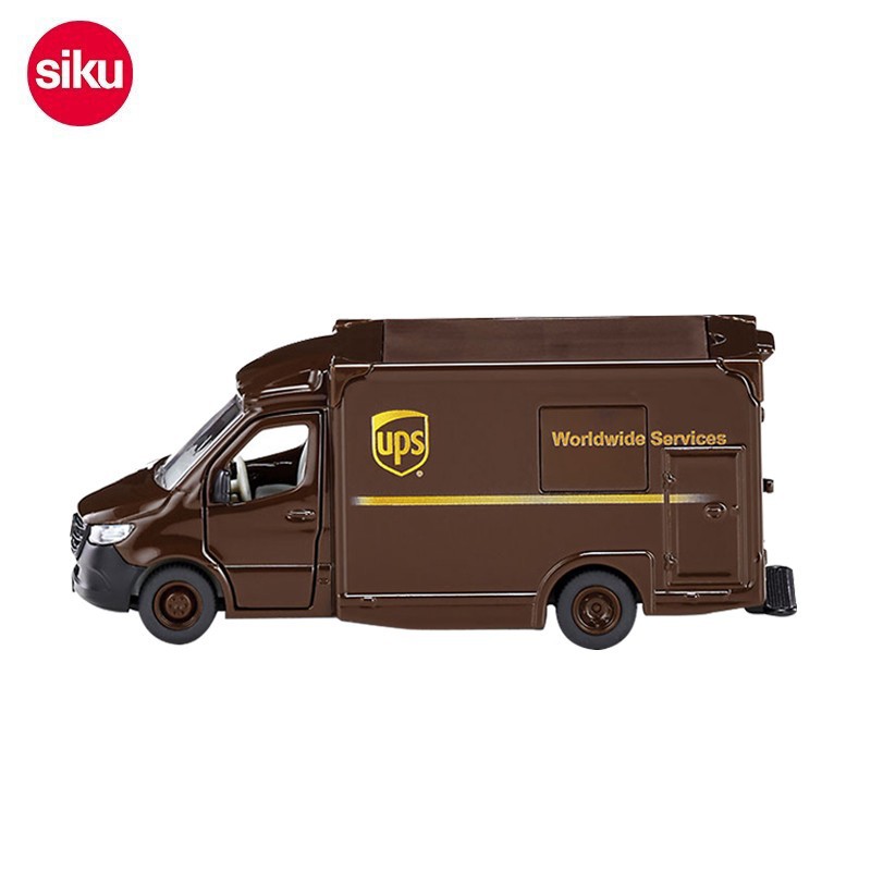 儿童玩具车模仿真合金男孩玩具 奔驰速递ups包裹快递车1920
