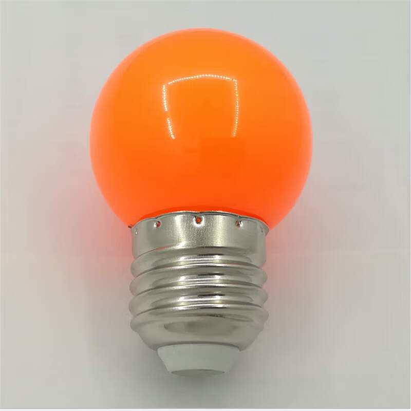 粟慄彩色灯泡节能灯27螺口酒吧婚庆卧室装饰灯浪漫 桔红色