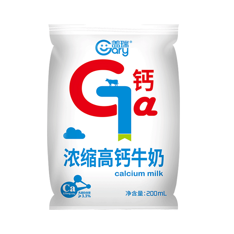 天润（TERUN）（现货直发） 新疆盖瑞浓缩高钙牛奶200g*12袋纯奶乳制品早餐牛奶 盖瑞高钙牛奶200g*12袋