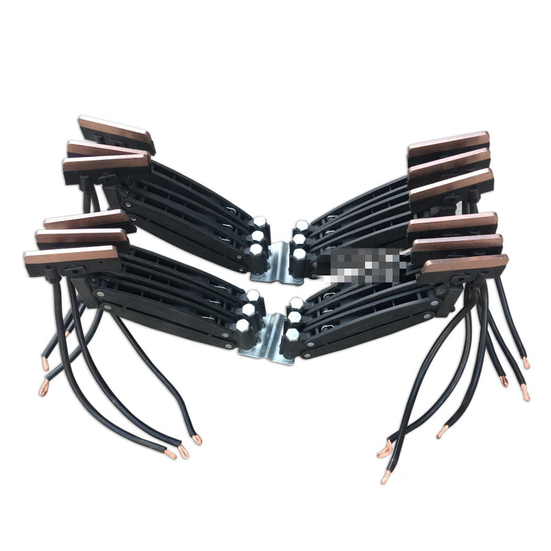 定制无接缝滑触线双臂集电器行车受电器 三极 四极60a起重机滑线集